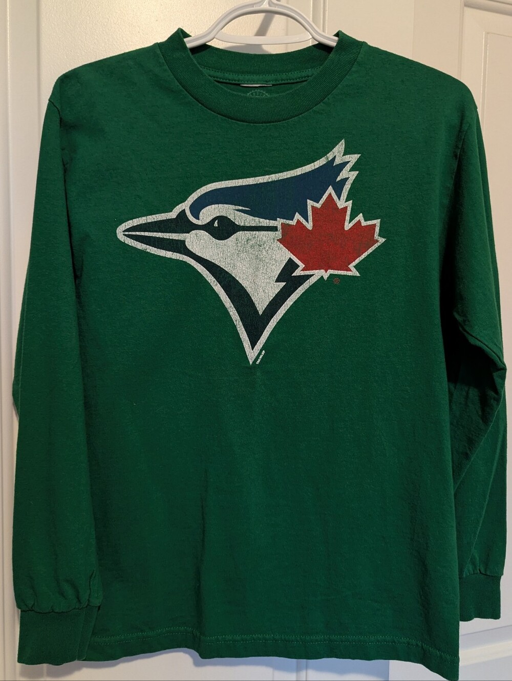 Men's Dark Green Long Sleeve Blue Jays Logo Tee